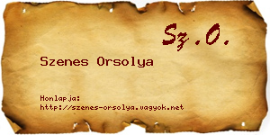 Szenes Orsolya névjegykártya